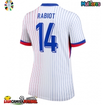 Camisa de Futebol França Adrien Rabiot #14 Equipamento Secundário Mulheres Europeu 2024 Manga Curta